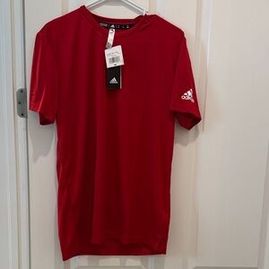 Adidas Men's Bold Red Short Sleeve Tee